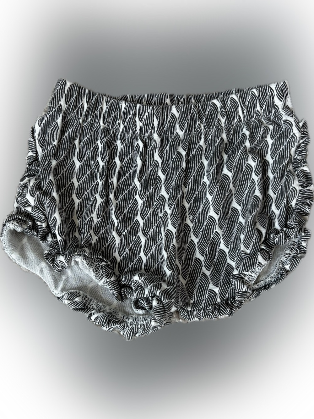 Kate Quinn Black and White Rope Print Bubble Shorts